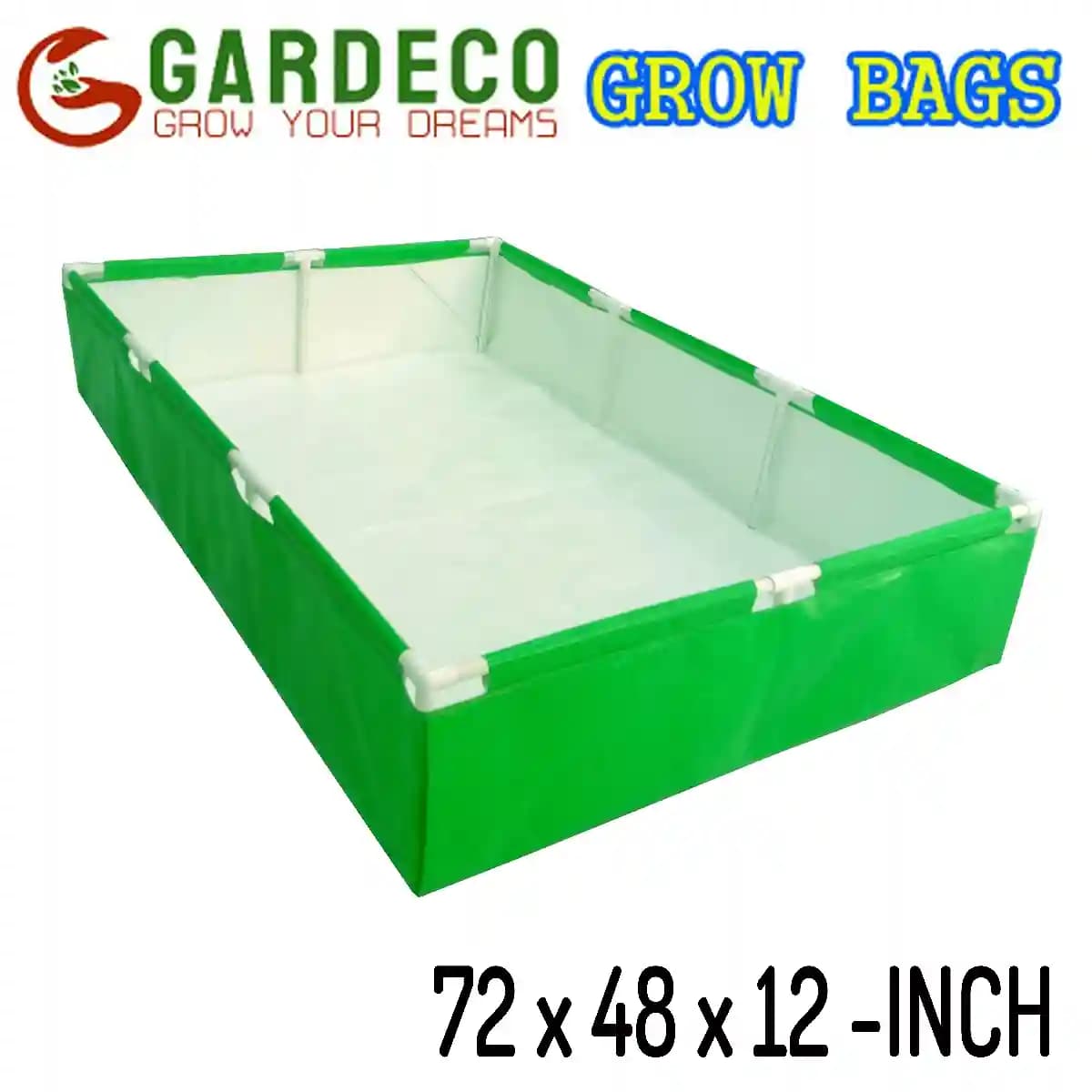 GARDECO HDPE 450 GSM UV Stabilized Bed for Azolla Cultivation, Aquaponic Fish Farming Terrace Gardening with PVC Pipe Support - Image 2