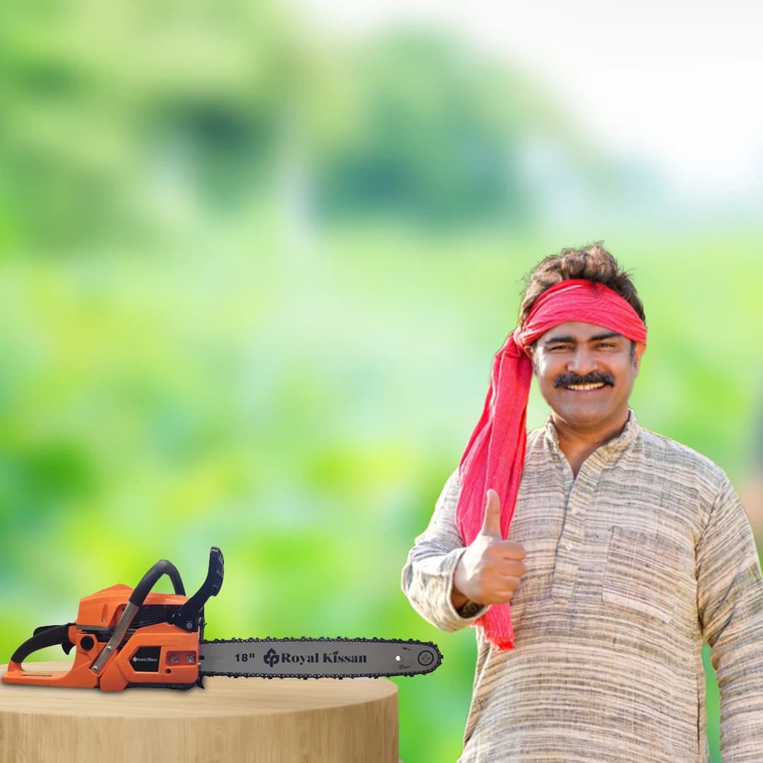 Royal Kissan RK6300 Ultra Premium 18 Inch Chain Saw, RK-CSP-UP63-18, 63CC 2-Stroke Petrol Engine for Woodcutting, Farm, Garden & Ranch Use - Image 5