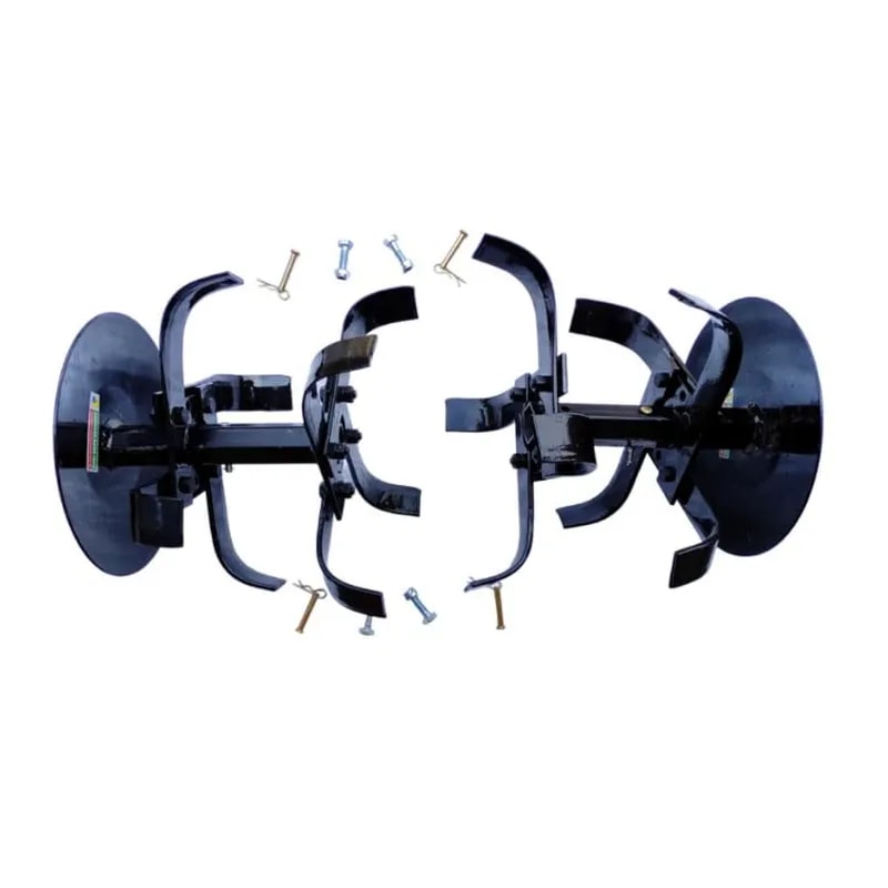 Aj Kisan Heavy Duty 2 Row Rotavator With 2 Shafts, 2 Side Disc, 16 Pcs Blades & Pins For 5 To 9 Hp Diesel Power Tiller