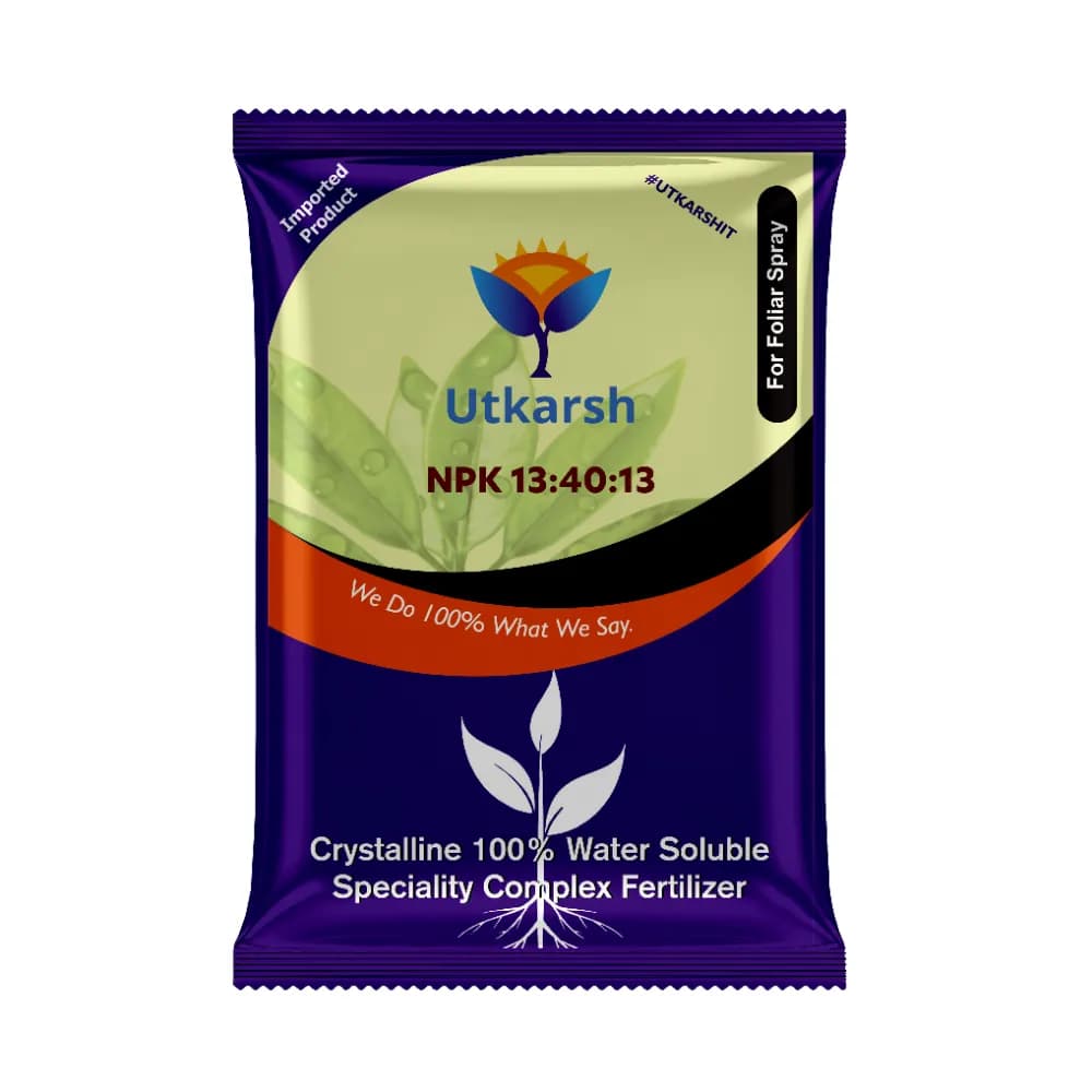 Utkarsh NPK 13:40:13 (Crystalline 100% Water Soluble Complex Fertilizer), Best for Drip Irrigation - Image 1