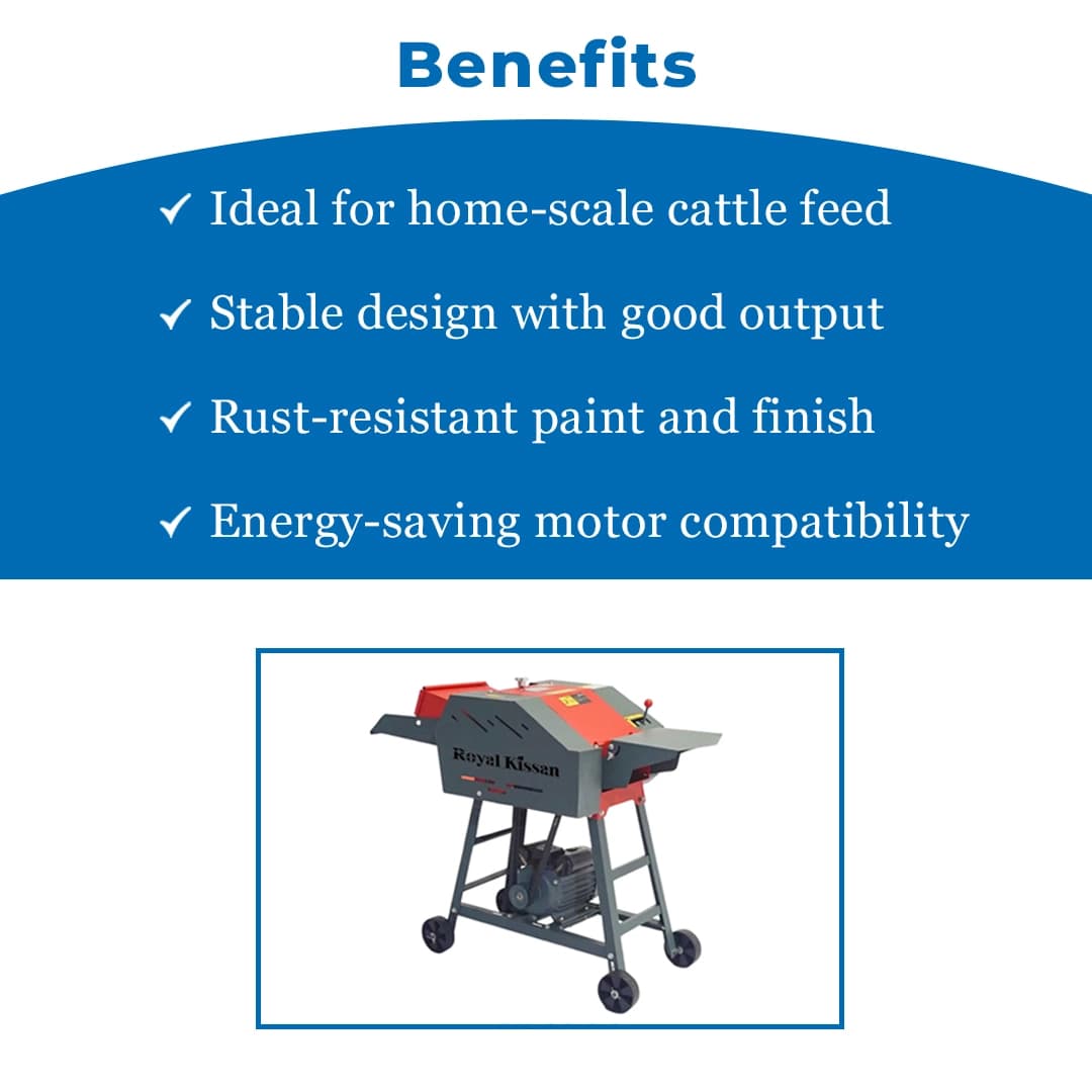 Royal Kissan Chaff Cutter RK-CC-2.0, Cutting Capacity 2000 KG-HR, High Speed Cutting, FMTTI Tested - Image 4