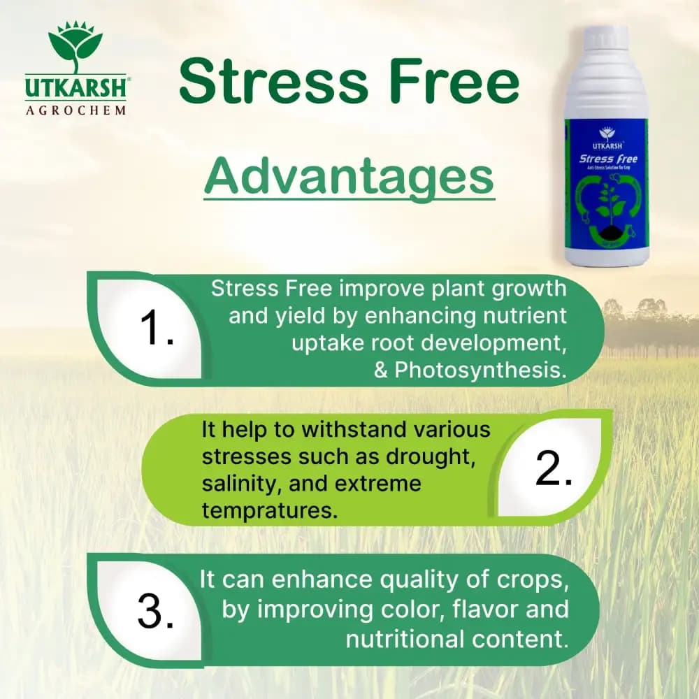 Utkarsh Stress Free Anti-Stress Solution Bio-Stimulant, Combination Of Humic Acid, Fulvic Acid, Best Amino Acids And Seaweeds - Image 6