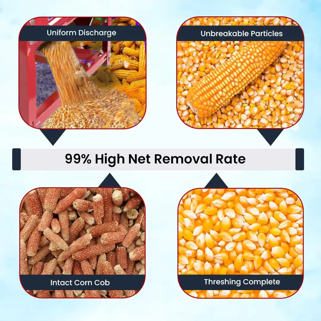 Balwaan CT-500 Corn Thresher With Motor (Green), 1.3 HP Motor Capacity, Suitable For Home & Agricultural Use - Image 6