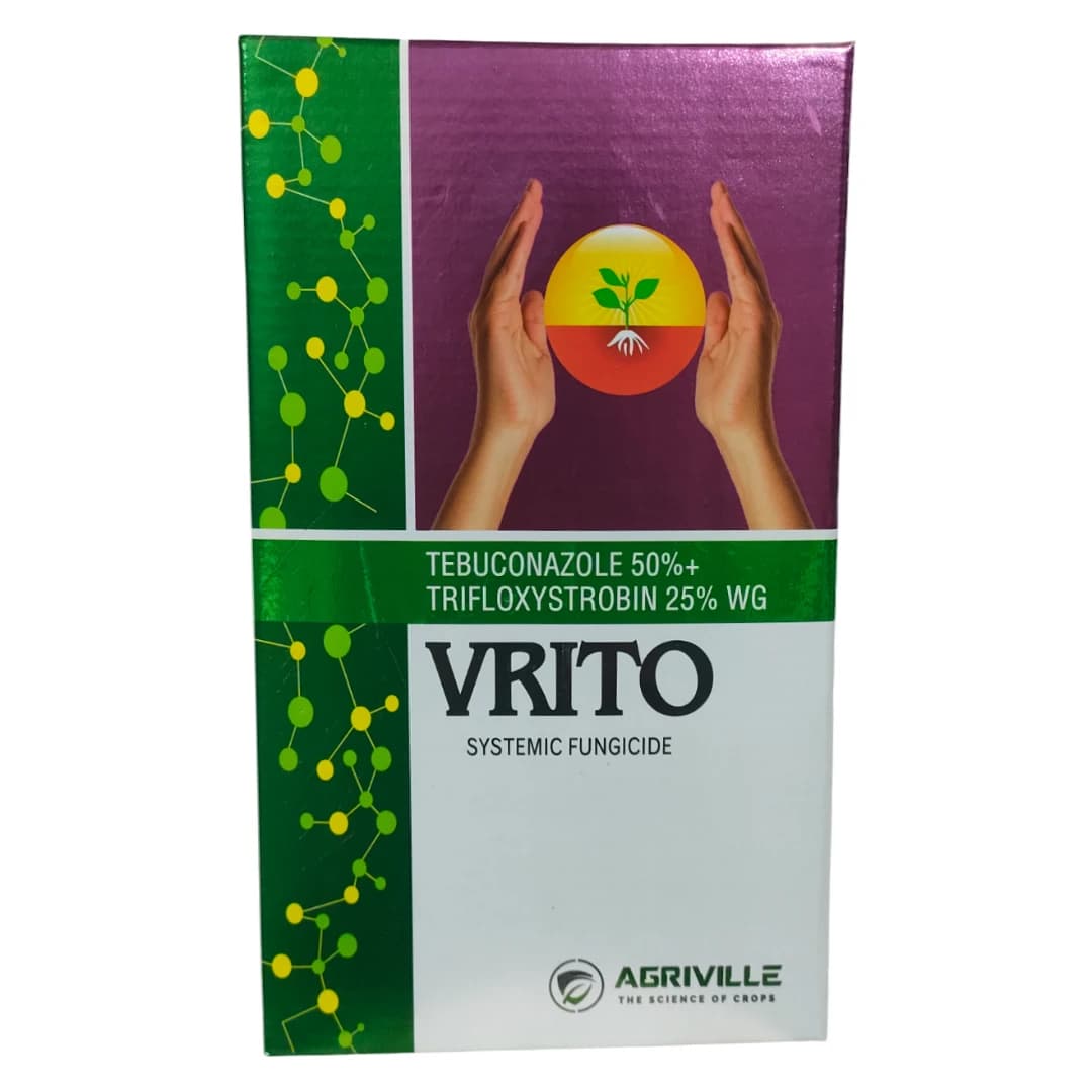 Agriville VRITO Tebuconazole 50% + Trifloxystrobin 25% WG Fungicide, Effective Against A Wide Range Of Fungal Diseases - Image 1