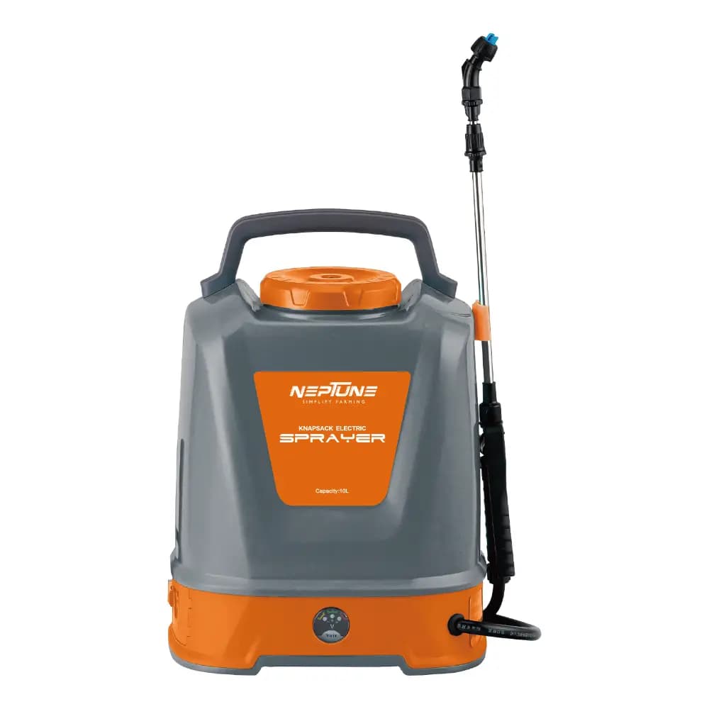 Neptune Max-10 12V Lithium-Ion Battery Powered Garden Sprayer With 10 LTR Tank Capacity, Waist Supporting Guard, 2 Spray Nozzles For Farming & Garden
