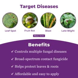 कात्यायनी केजेब एम-45 मैंकोज़ेब 75% डब्लूपी संपर्क फफूंदनाशक, कृषि पौधों और घरेलू बग़ीचे में सभी फफूंद संक्रमणों और धान के बिसवां का प्रभावी नियंत्रण 3