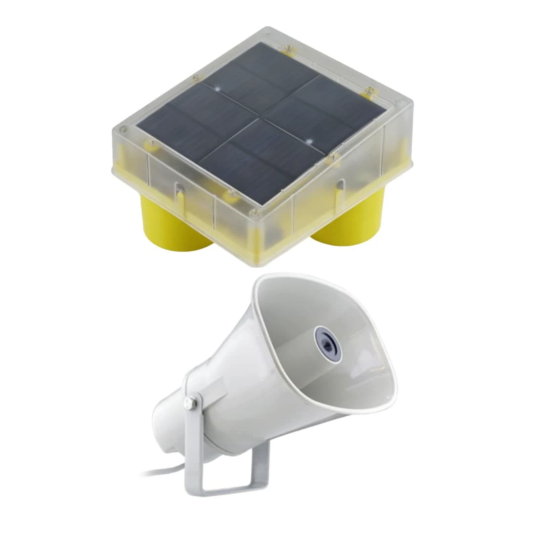 Radhe Agri Solar Smart Animal Repellent Light, Flashing Red LED Light, Real Animal Audio Output, Day & Night Sensor