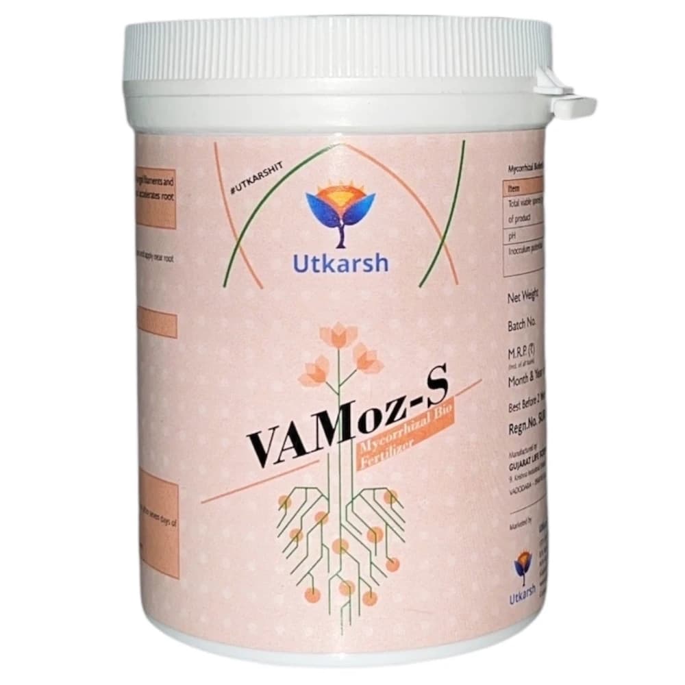 Utkarsh VAMoz-S Mycorrhiza Powder, 5000 IP-gm Biofertilizer For Root Growth And Plant Health - Image 1
