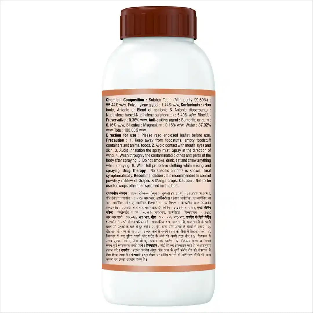 Agriventure Sulph Silver (Sulphur 55.16% Sc) Contact Fungicide Used For The Control Of Powdery Mildew Of Grape And Mango - Image 3