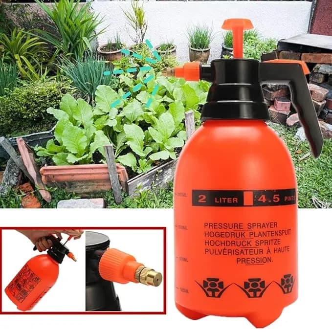 FarmEarth 2 Liter Garden Pressure Sprayer, Manual Operated For Sanitizing And Gardening Operations, Red Color - Image 4