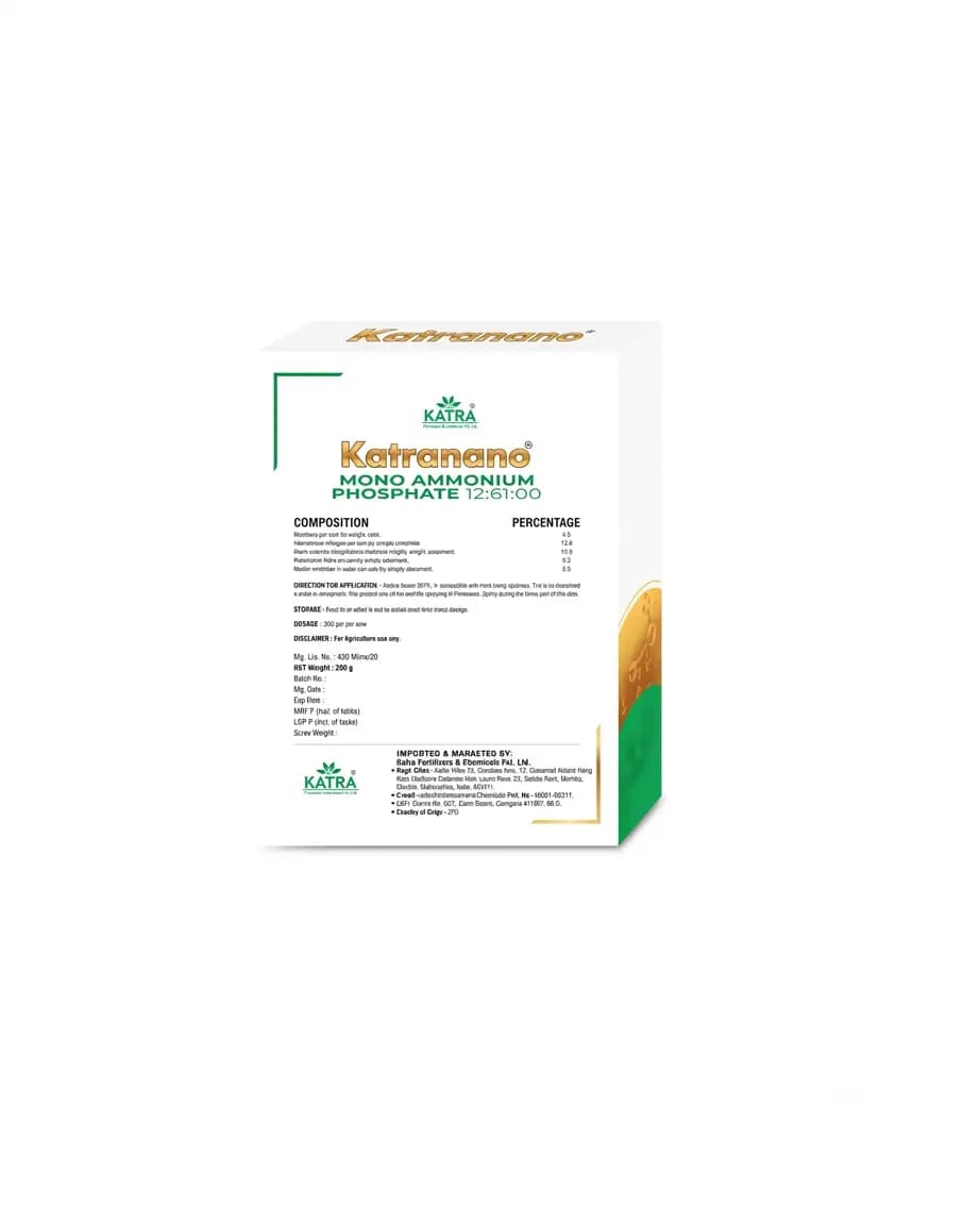 Katra Nano NPK 12:61:00 MAP Mono Ammonium Phosphate 100% Water Soluble Complex Fertilizer for Plants. - Image 3