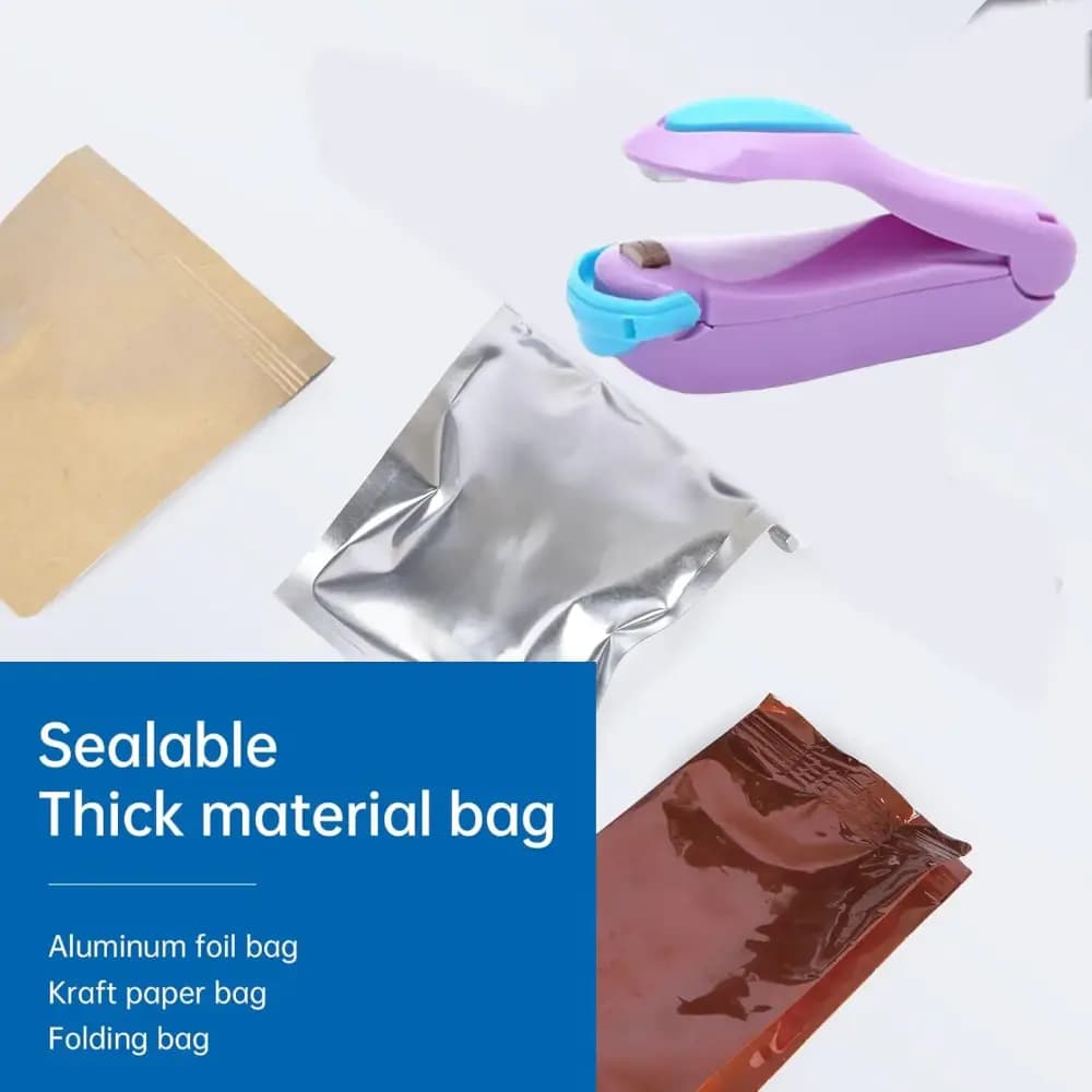 Mini Plastic Hand Sealing Machine, Hand Held Mini Heat Sealer For Plastic Bags Home Use - Mix Color - Image 5