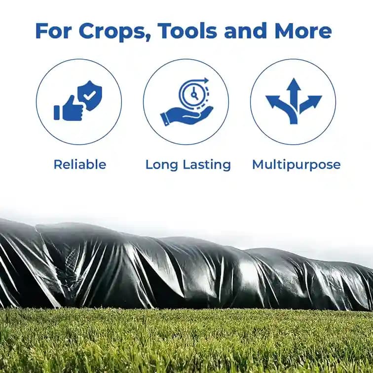 Black HDPE 175 GSM Heavy Duty Plastic Tarpaulin, Tirpal, Tadpatri for Multipurpose, Strong and Long Lasting Product - Image 3