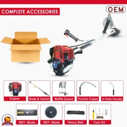 OEM Professional 4 Stroke Brush Cutter With Honda GX35 Type Engine, Side Pack Model 6