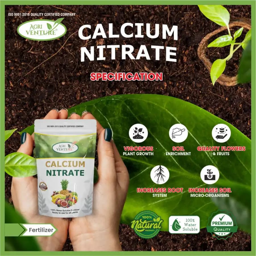 Agriventure Calcium Nitrate 18.8%, 100% Water Soluble Fertilizer, Increases Crop Quality And Yield - Image 8