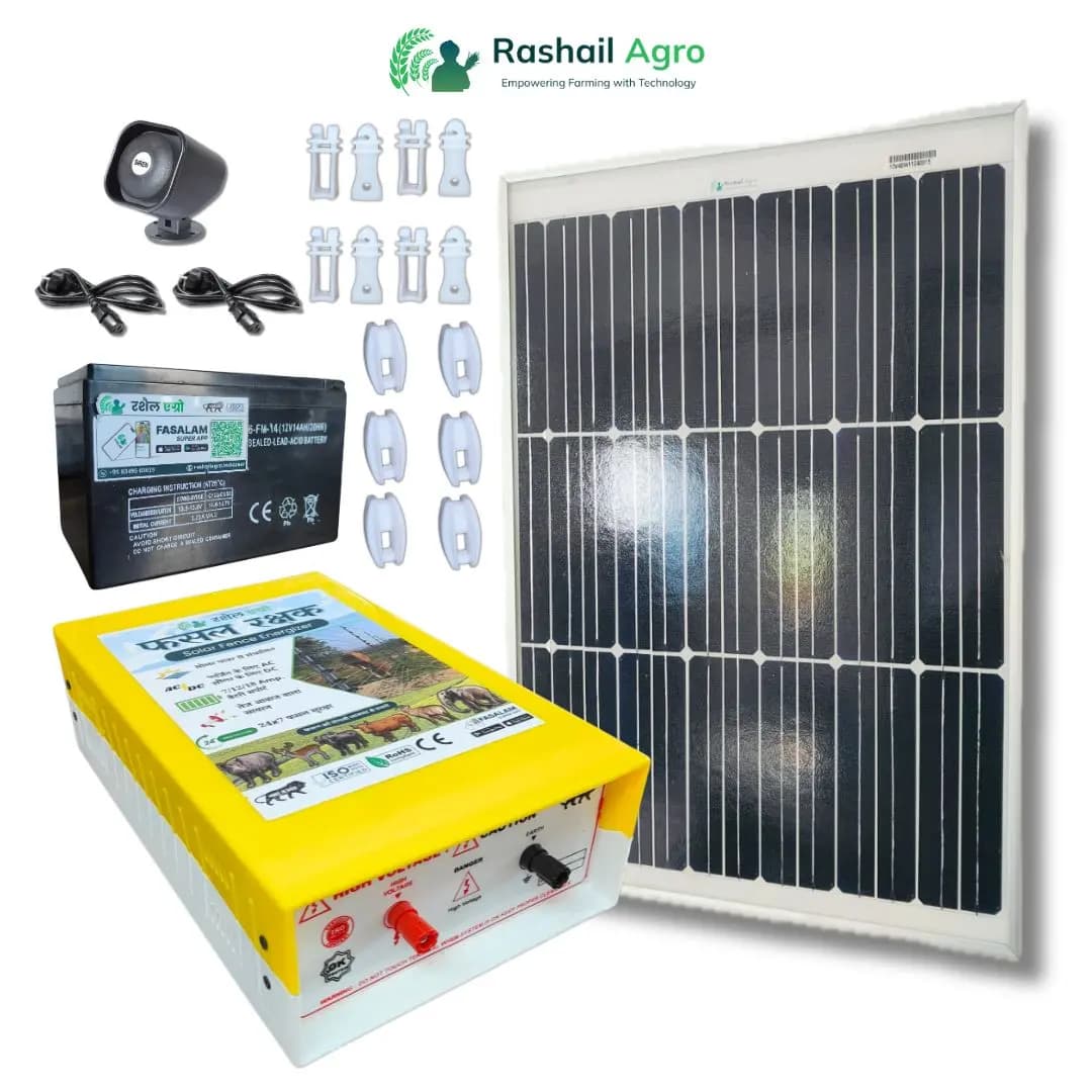 Rashail Solar Zatka Machine Combo Kit 10KV, Farm Fence Solution For Up To 25 Acres (Zatka Machine + Solar Panel + Battery + Insulators Included) - Image 4