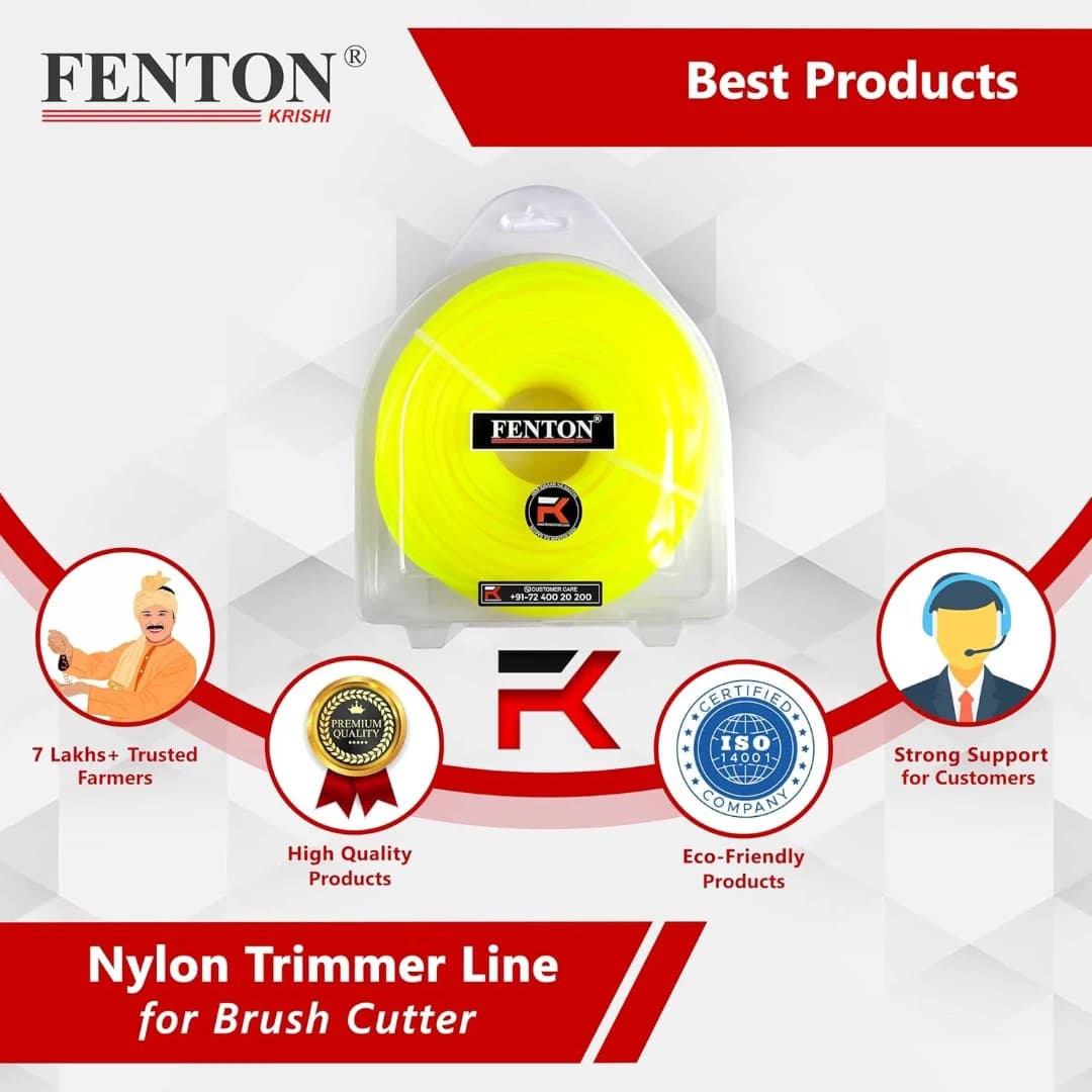 Fenton Krishi FKT-TL-50 Trimmer Line 50 Meter, Brush Cutter Fuel Grass Trimmer - Image 2