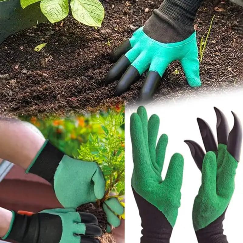 Garden Gloves With Claws, Made From High Density Rubber, Digging & Planting For Agriculture (Mix Color) - Image 4