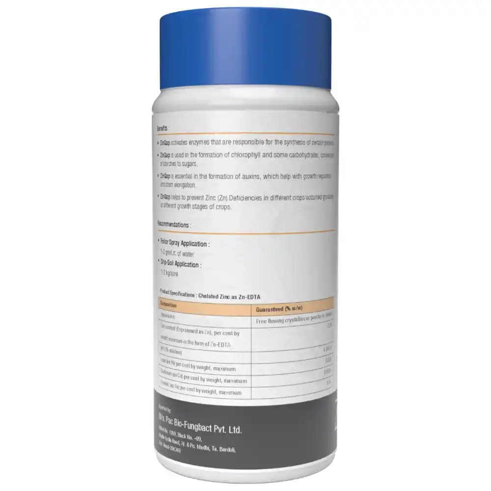 Utkarsh ZinGap (Zinc- Zn 12% EDTA Chelated) (100% Water Soluble Foliar Spray), Used To Increase Yield & Quality of Crops. - Image 8