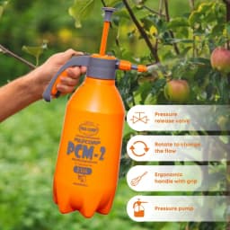 Pad Corp PCM-2 High Pressure Sprayer, Hand-Powered, Versatile For Gardening, Cleaning And Sanitizing (2 L Capacity) 5