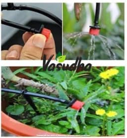 Vasudha Irrigation Adjustable Dripper Emitter For Drip Irrigation Kit Red Color. 5