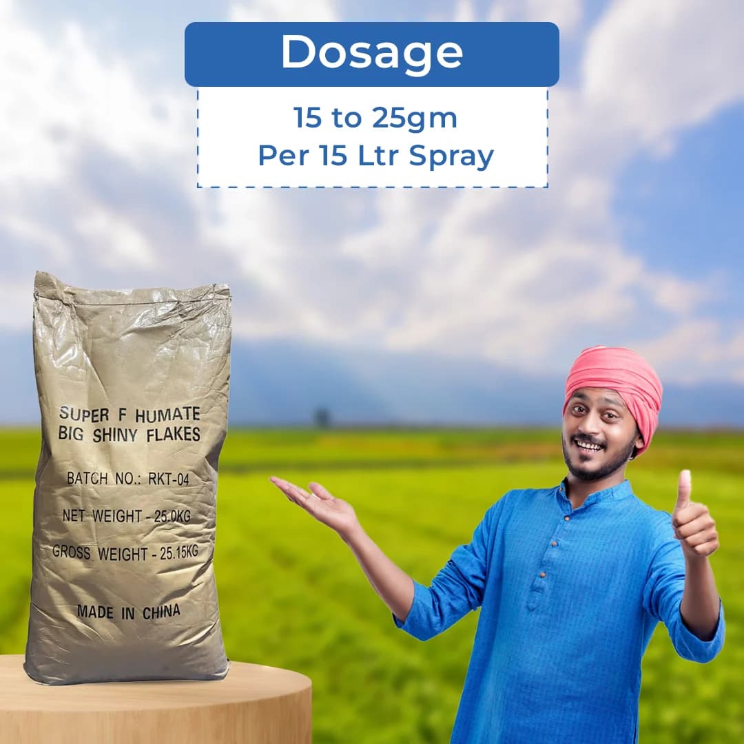 इम्पोर्टेड सुपर पोटैशियम ह्यूमेट 98% फ्लेक्स, ह्यूमिक एसिड 70%, फुलविक 6%, पीजीआर - पौधों की वृद्धि संवर्धक (25 किलोग्राम ढीला बैग)। - Image 5