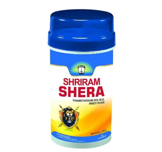 Shriram Shera Thiamethoxam 25% WP Insecticides, A Granular Broad Spectrum Insecticide Which Has Quick Stomach.