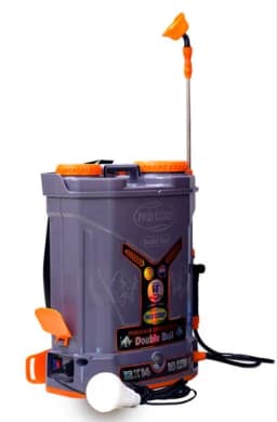 Pad Corp Lithium-Ion Double Bull 12 V X 14 Amp, Double Motor Sprayer, 18 Ltr Tank Capacity, 1.7 Ah Fast Charger, Free 9 Watt Led Bulb 3
