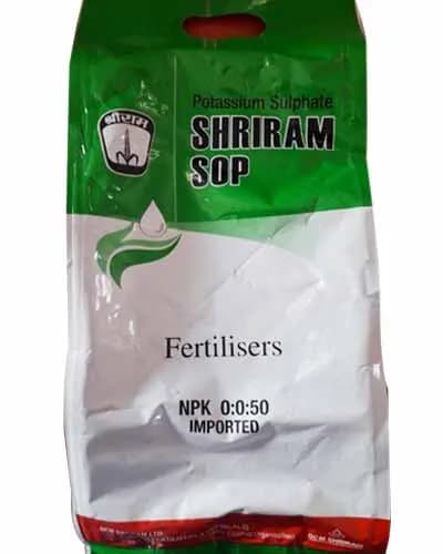 Shriram Water Soluble SOP 00:00:50 Potassium Sulphate Fertilizer, Improve Shelf Life Of Fruits Besides Sugar Content - Image 1