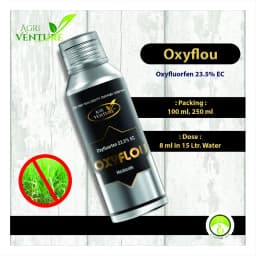 Agriventure Oxyflou (Oxyflourfen 23.5 % Ec) Diphenyl Ether Herbicide, Broad Spectrum Pre And Post Emergent 3