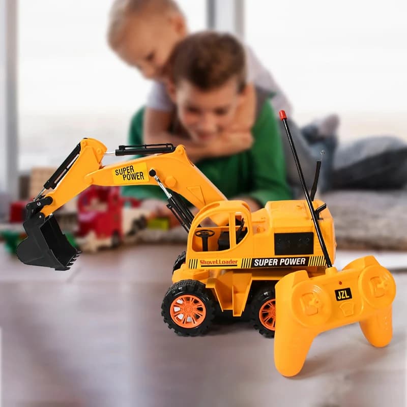 Plastic JCB Construction Toy, Remote Control with Excavator For Kids - Image 2