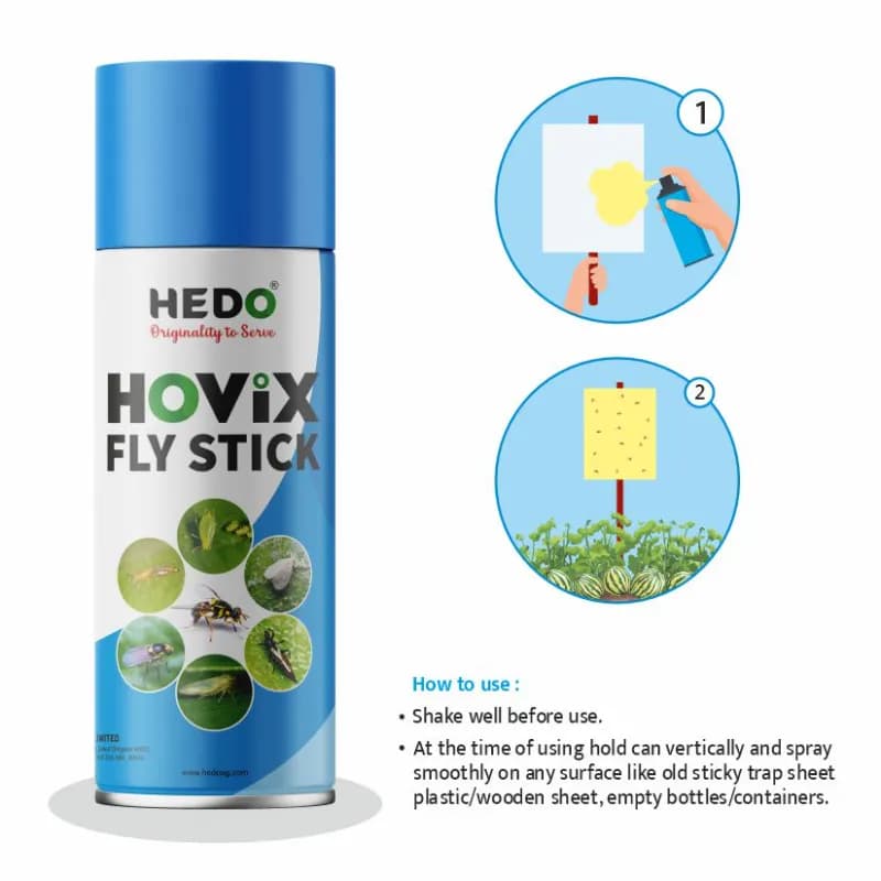 Hedoag Hovix Fly Sticky Spray, Used To Control Fruit Flies And All Sucking Pests (425 ml) - Image 2