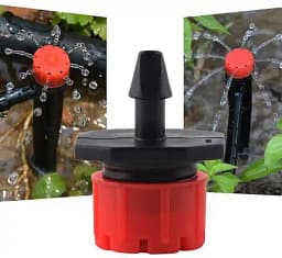 Adjustable Drippers Sprinklers Emitter, Thread Diameter: 0.25 Inch. Plastic Material. 1