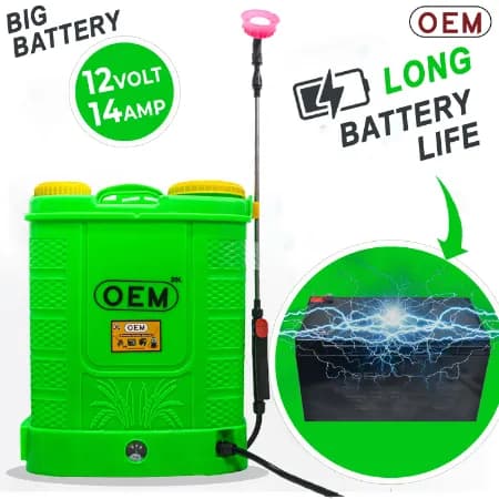 OEM Double Motor Battery Operated YUVA Series Sprayer 12V x 14A (20L Capacity), With Spray Gun & 4 Nozzles - Image 6
