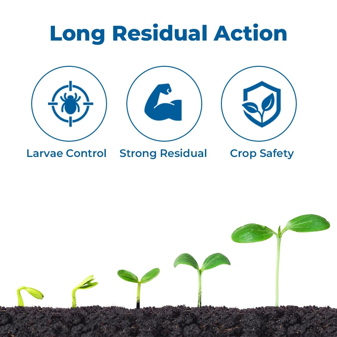 यूपीएल एटाब्रोन क्लोरफ्लूअज़ुरोन 5.4% ईसी कीटनाशक, स्पोडोप्टेरा, प्लूटेला और हेलियोथिस के लार्वा के विरुद्ध संपर्क और पेट क्रिया - Image 3