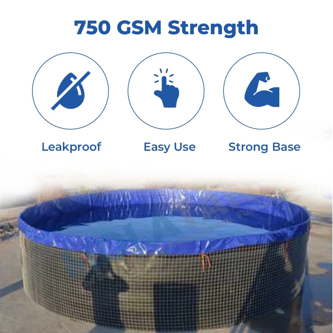 Z N Global Nation 750 GSM Round PVC Coated Tarpaulin For Biofloc Fish Tank For Aqua Farming - Image 3