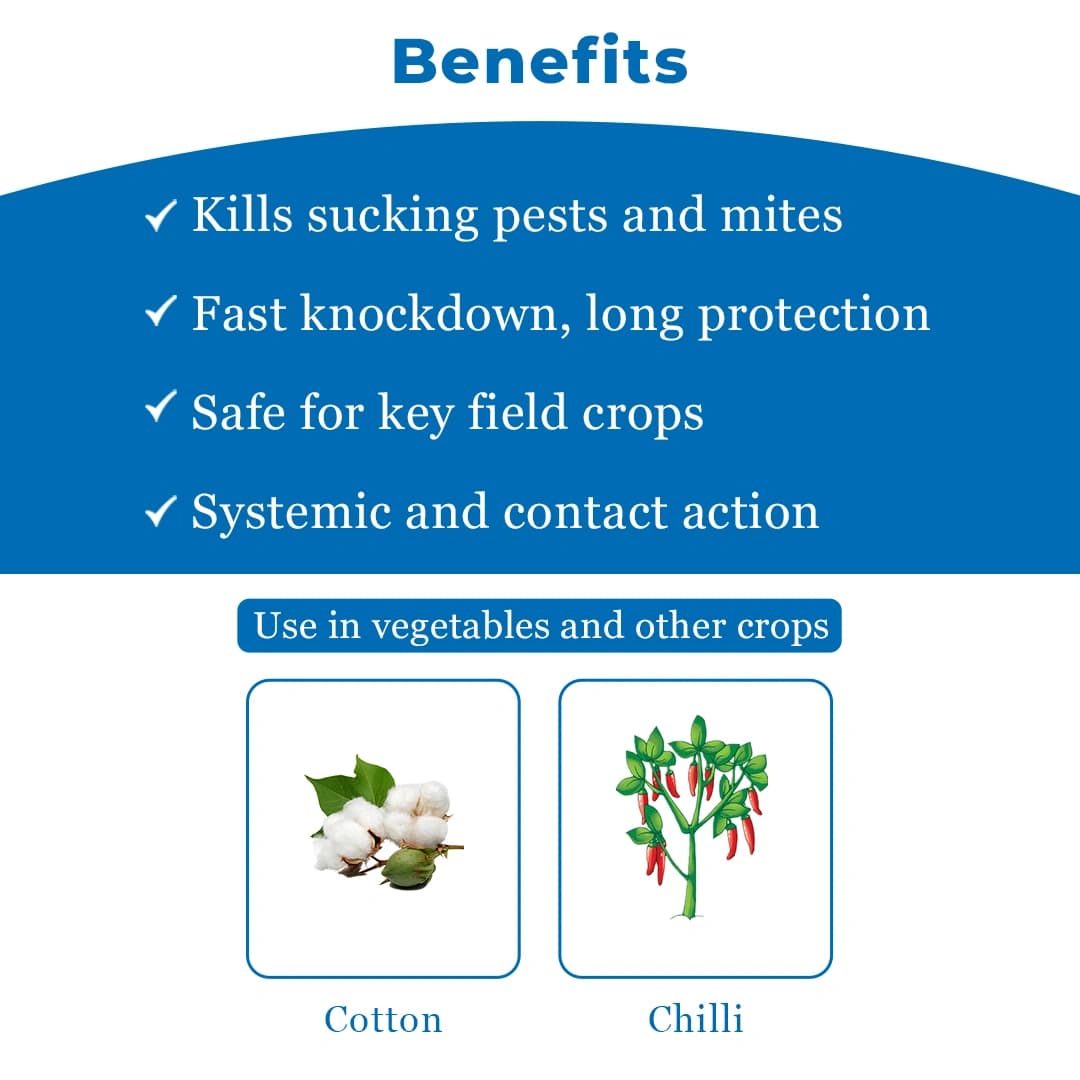 Adama Takaf Diafenthiuron 47% + Bifenthrin 9.4% SC, Effective Control of Whiteflies in Cotton and Chilli - Image 4