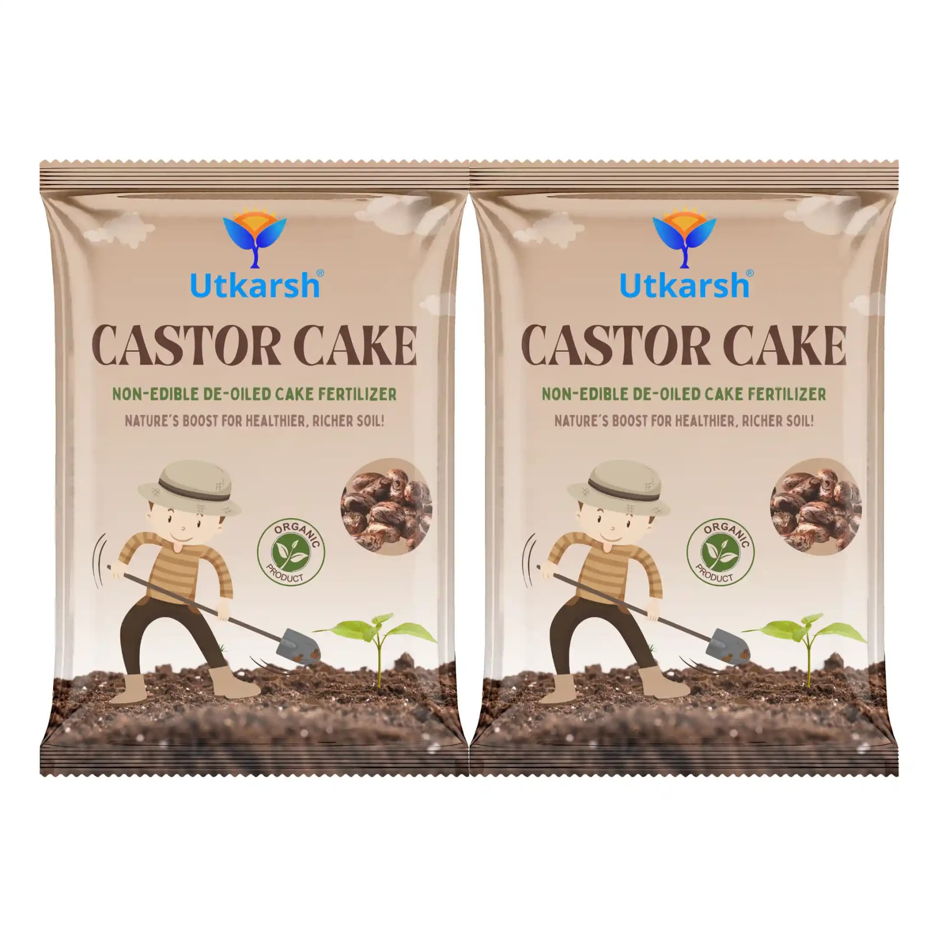 Utkarsh Castor Cake, Organic Fertilizer Boost Promotes Healthy Plant Growth - Image 2