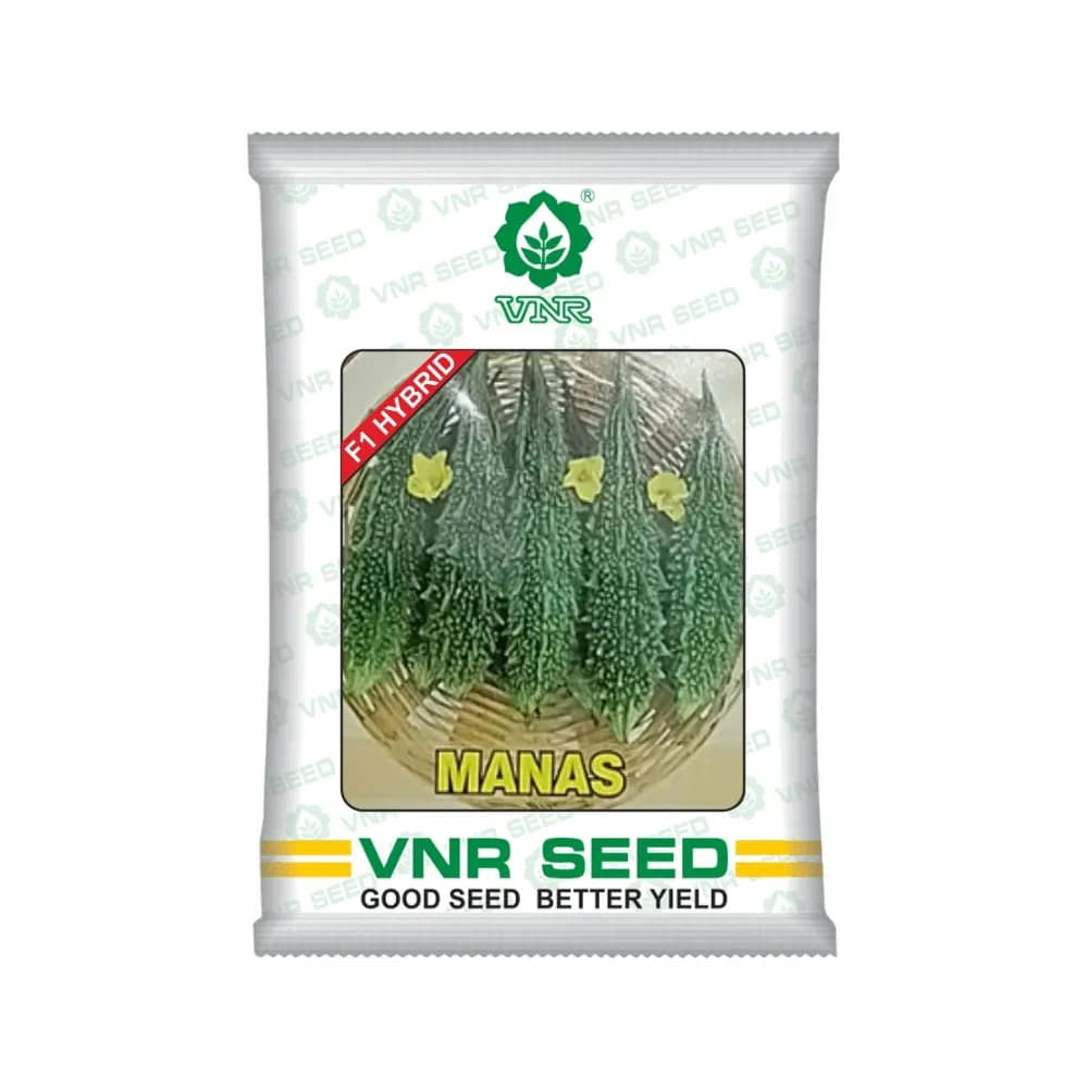 VNR Manas Bitter Gourd F1 Hybrid Seeds, Uniform Fruit Size, Dark Green Fruit, High Yield Variety