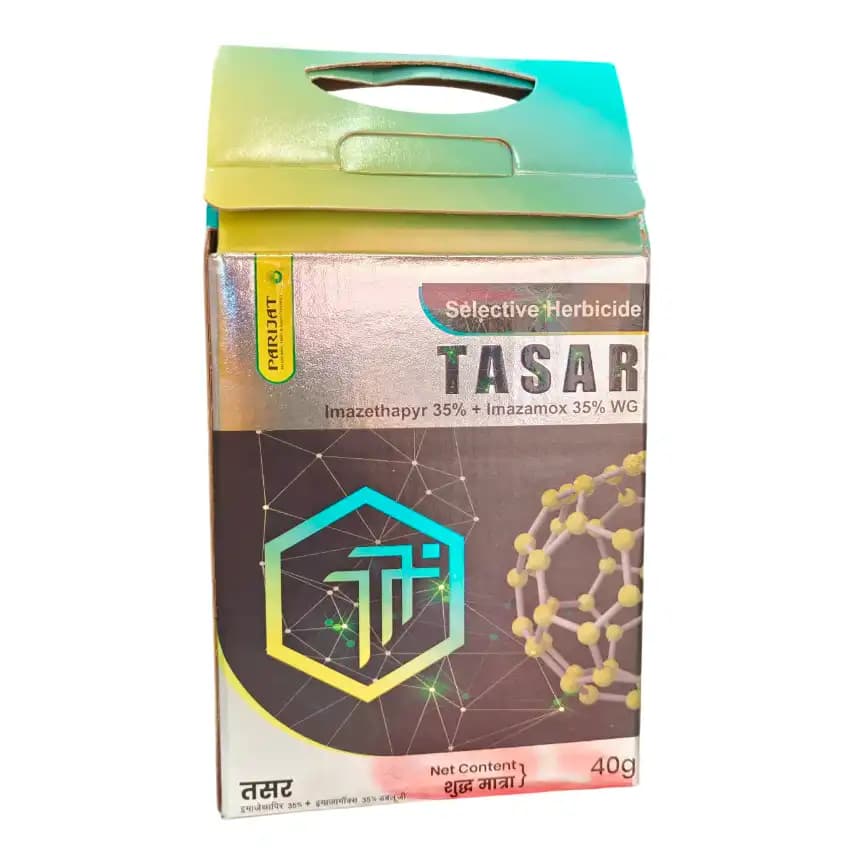 Parijat Tasar Imazethapyr 35% + Imazamox 35% WG Herbicide, Post-Emergent, Effective For Soybean And Pulses Crops - Image 1