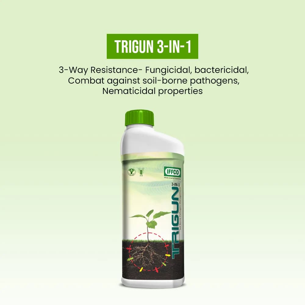 IFFCO TRIGUN 3-in-1 Liquid Soil Borne Pathogen Management, For Fungal, Bacterial, and Nematodal Diseases - Image 2