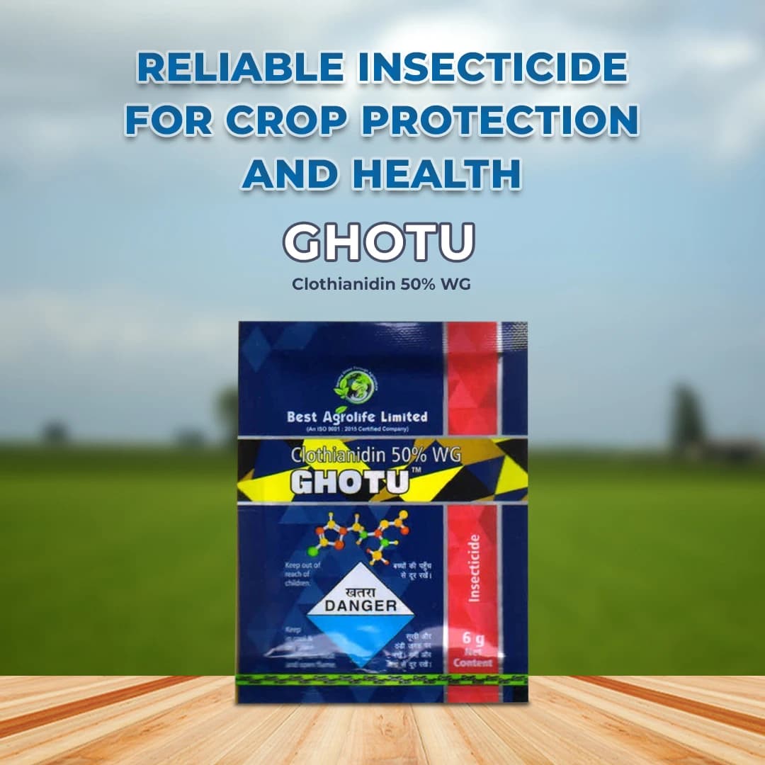 Best Agrolife Ghotu Clothianidin 50% WG Insecticide, Broad Spectrum Insecticide, Use For Grapes, Cotton, Sugarcane, Tea and Rice - Image 2