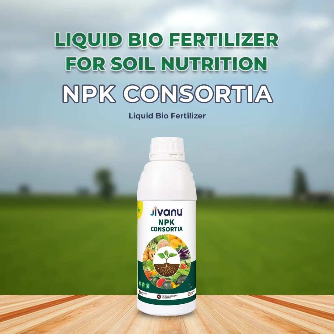 Green Revolution Jivanu NPK Consortia Bacteria Liquid Bio Fertilizer, Improves Soil Fertility And Plant Health. - Image 2