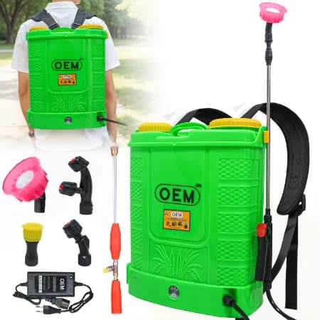 OEM Double Motor Battery Operated YUVA Series Sprayer 12V x 14A (20L Capacity), With Spray Gun & 4 Nozzles - Image 1