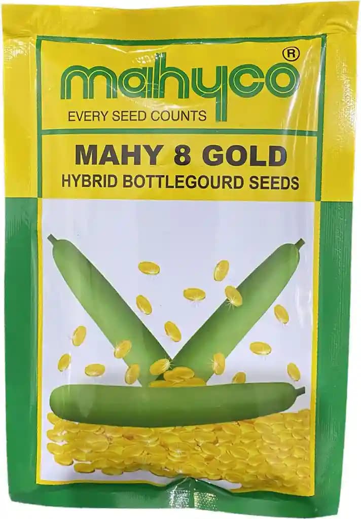 Mahyco Mahy 8 Gold (MHBG-8) Hybrid Bottle Gourd Seeds, With Cylindrical Shape