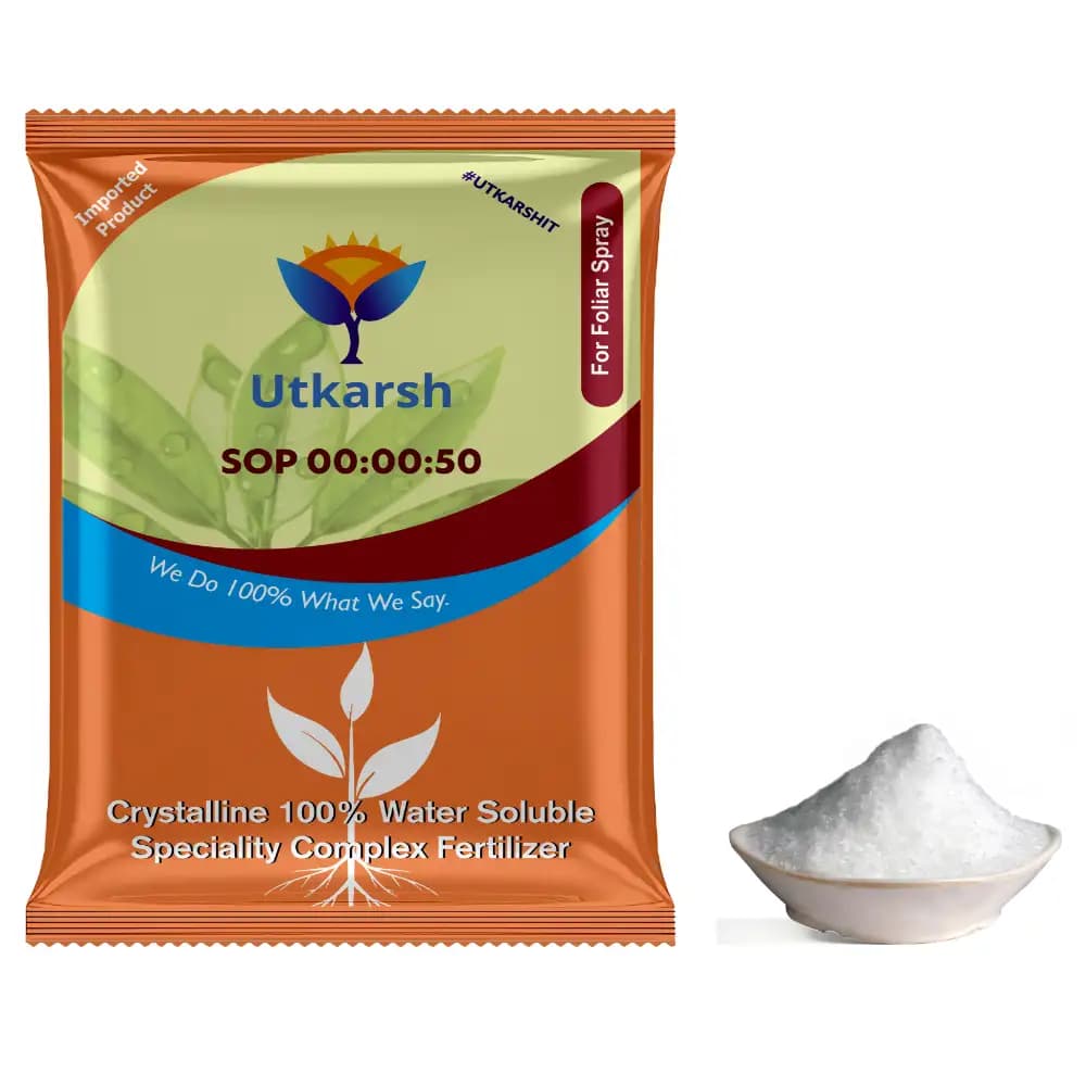 Utkarsh SOP (00:00:50 + 17.5 S) (Potassium Sulphate) K2SO4 (100% Water Soluble Fertilizer) Foliar Spray Nutrition - Image 10