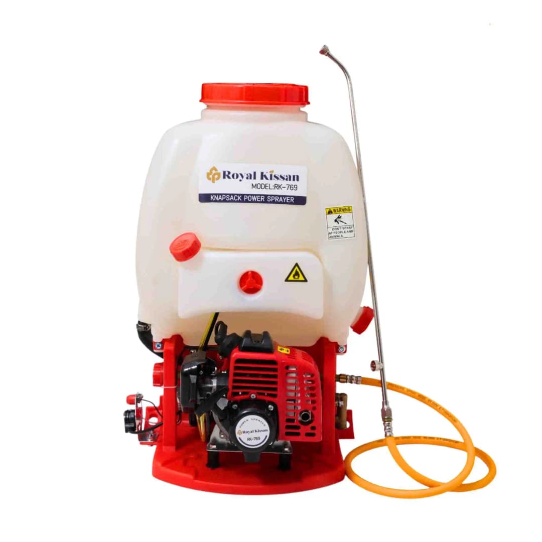 Royal Kissan RK-KSC-1E34F Knapsack Petrol Power Sprayer, 4-Stroke 1E34F Engine 1.2HP 7000 RPM, 20 Liter Tank Capacity
