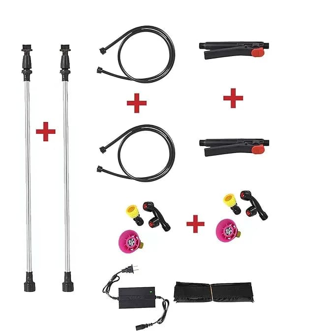FarmEarth 3 In 1 Hand And Battery Operated Knapsack Garden Sprayer With SS Barrel, 16L Tank Capacity, 12V x 8A Battery - Image 2