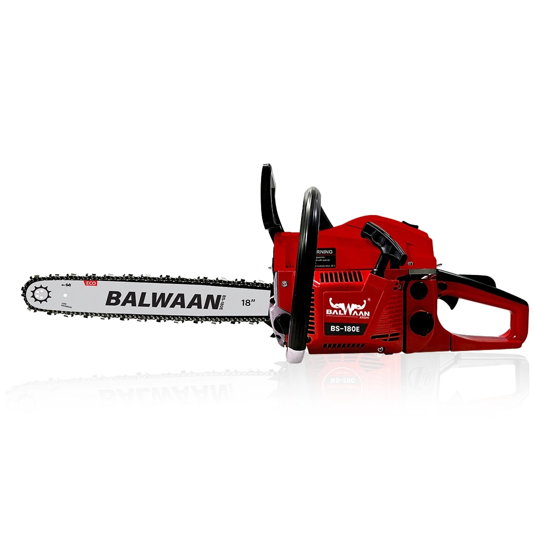 Balwaan BS-180E ECO Chainsaw, 58cc Engine, 2 Stroke Petrol Operated, 6 Months Warranty