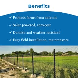 Kamal Agrotech Zhatka Machine Solar Fence Protector Kit, With Solar Panel, Battery, Siren, Insulator, 50 Acre Coverage 4